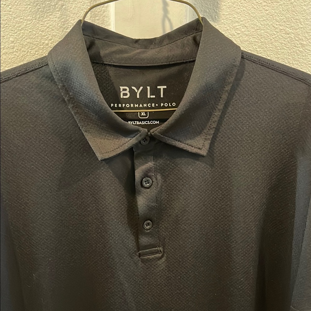 Bylt basics Men's Black Performance Polo Shirt